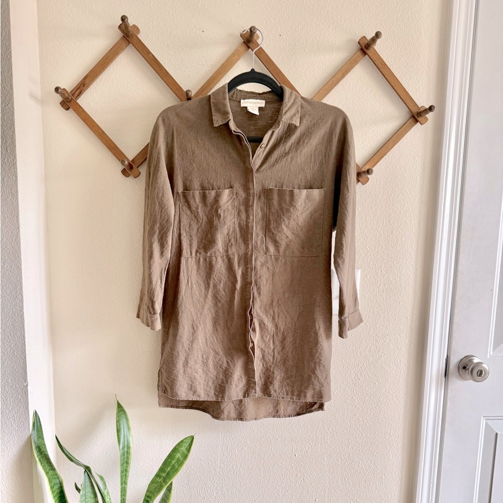 linen button down tunic | cynthia rowley